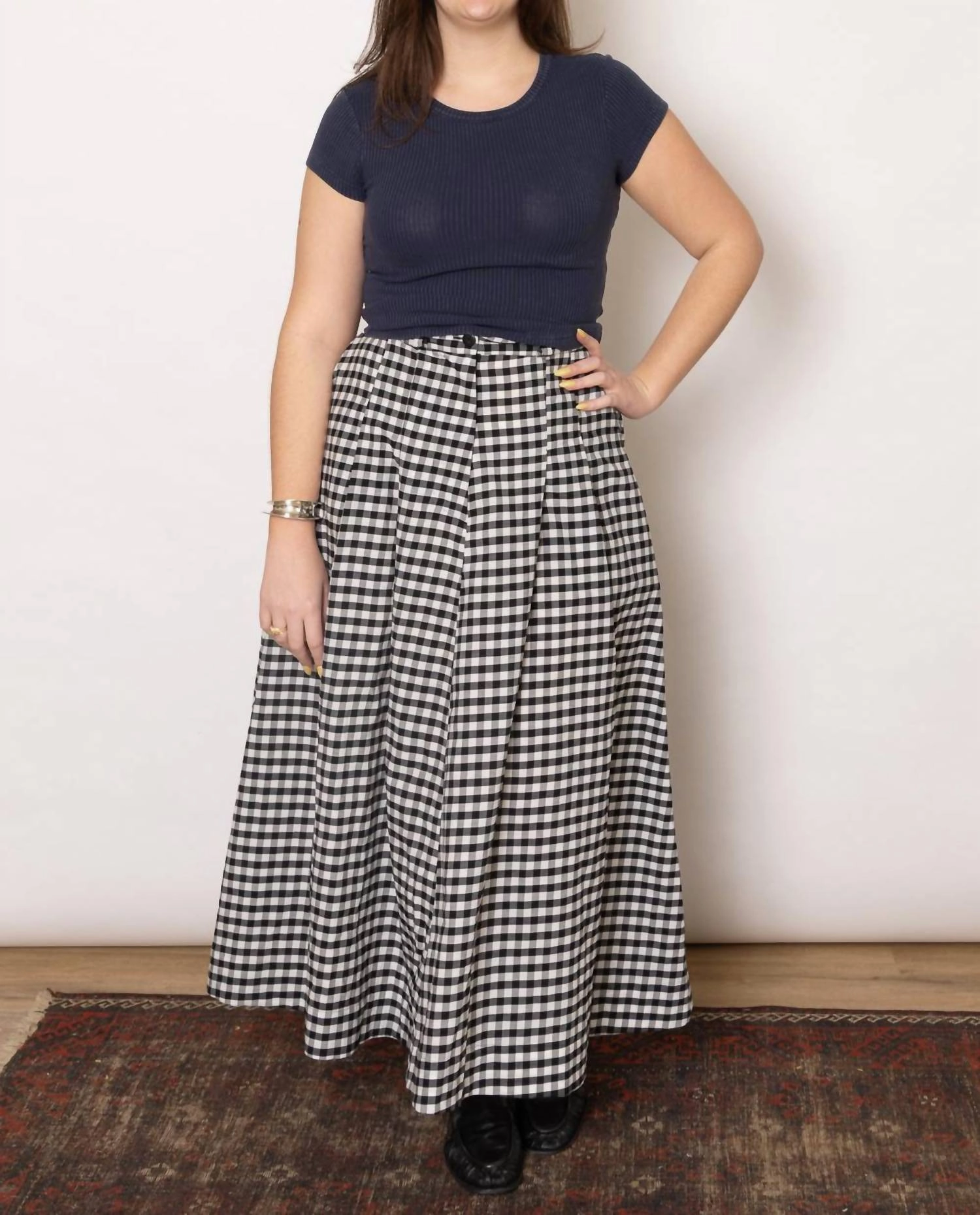 Trouser Skirt In Black/white