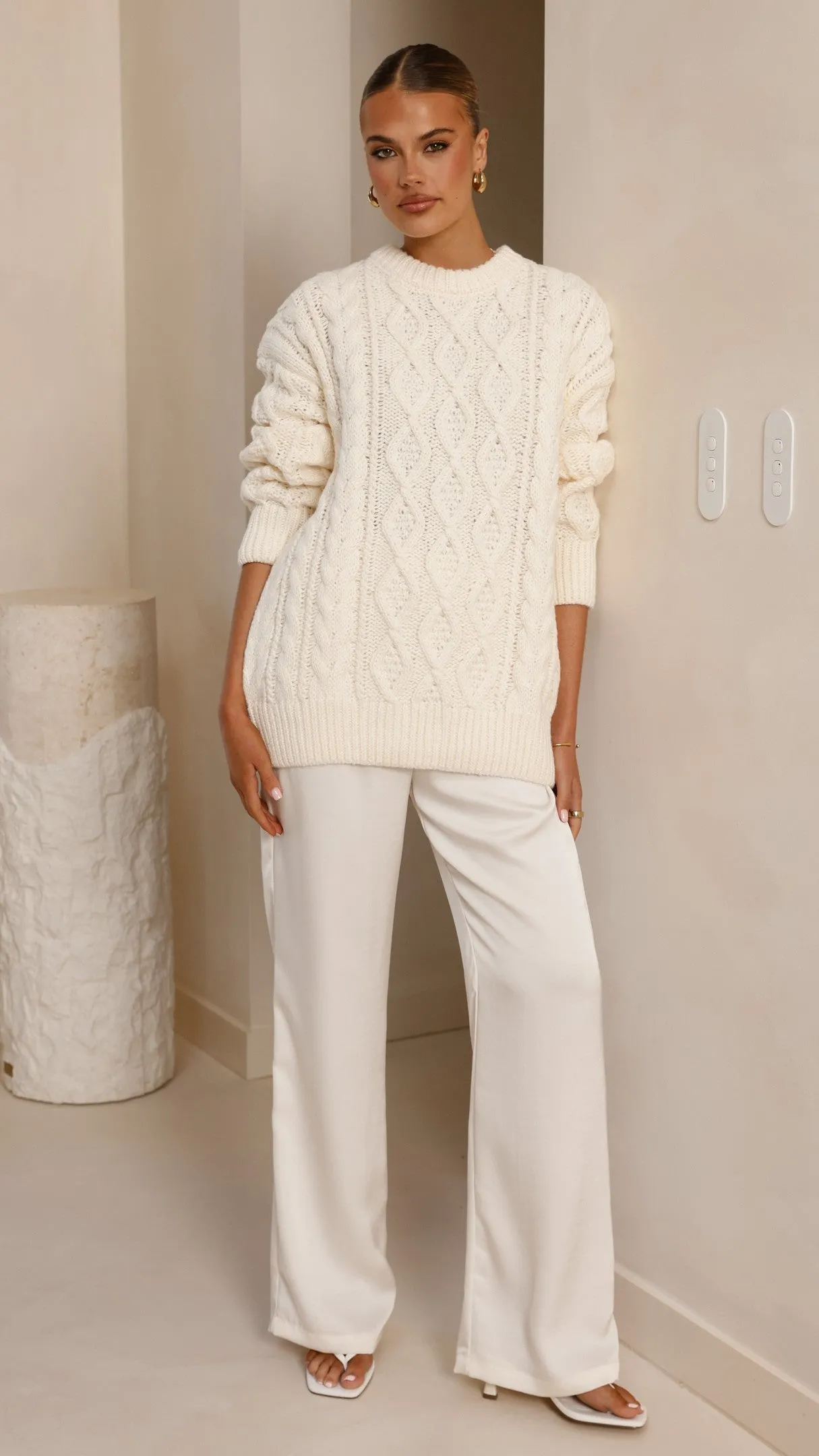 Valentina Knit Sweater - Cream