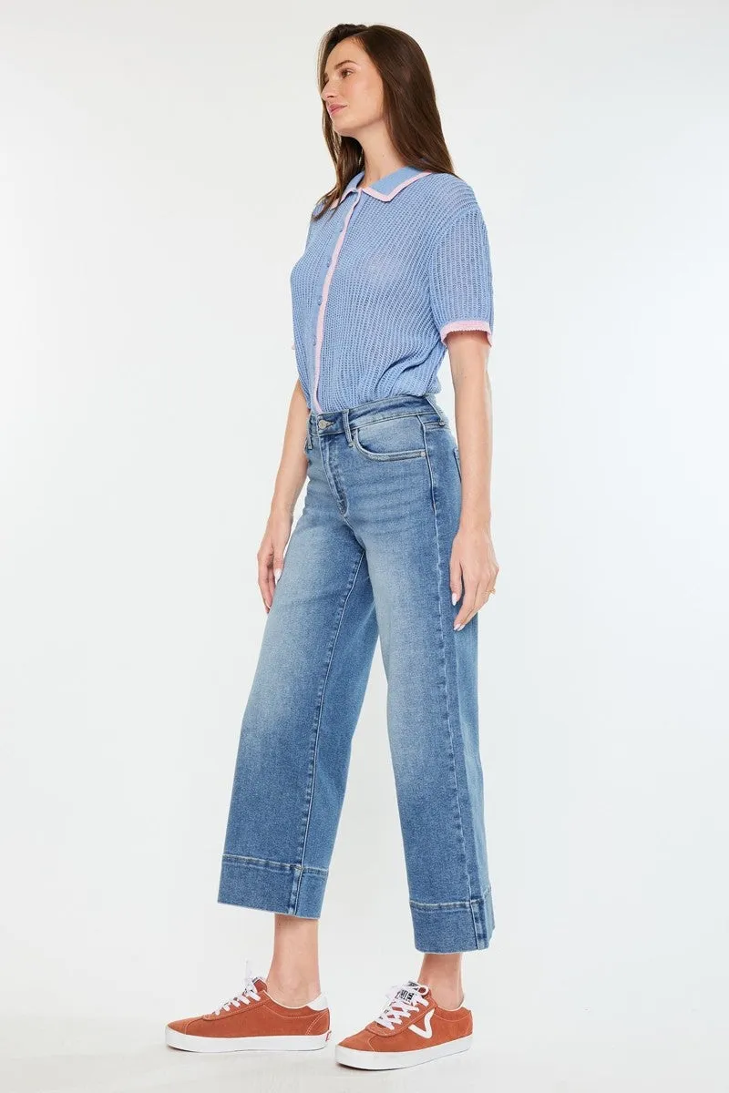 Veda High Rise Crop Wide Leg By Kan Can