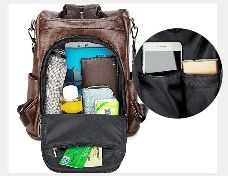 Vintage anti-thief backpacks