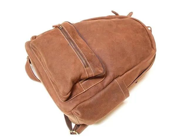 Vintage Coffee Leather Mens Backpacks Travel Backpacks Laptop Backpack for men