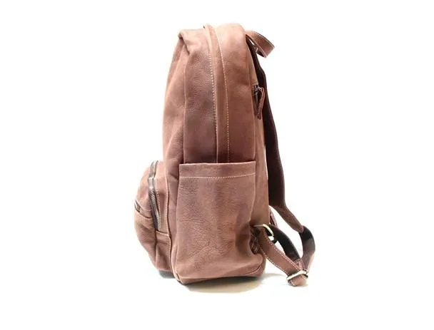 Vintage Coffee Leather Mens Backpacks Travel Backpacks Laptop Backpack for men