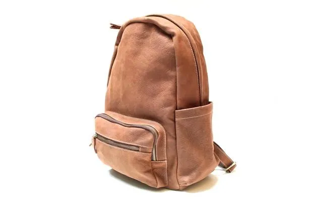 Vintage Coffee Leather Mens Backpacks Travel Backpacks Laptop Backpack for men