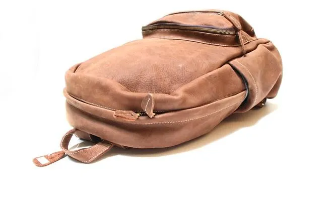 Vintage Coffee Leather Mens Backpacks Travel Backpacks Laptop Backpack for men