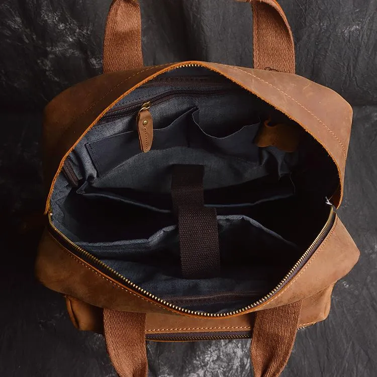 Vintage Cool Leather Men's 15inch Laptop Backpack Travel Backpack School Backpack For Men