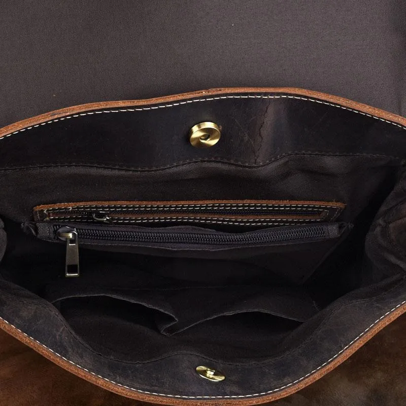 Vintage Leather Coffee Mens Backpack Satchel Backpack Travel Backpack Bags for Men