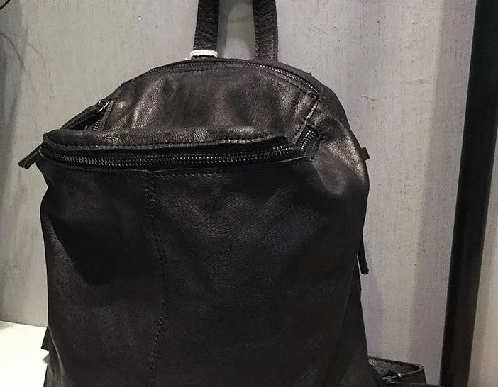 Vintage LEATHER WOMEN Barrel Backpacks School Bucket Backpacks FOR WOMEN
