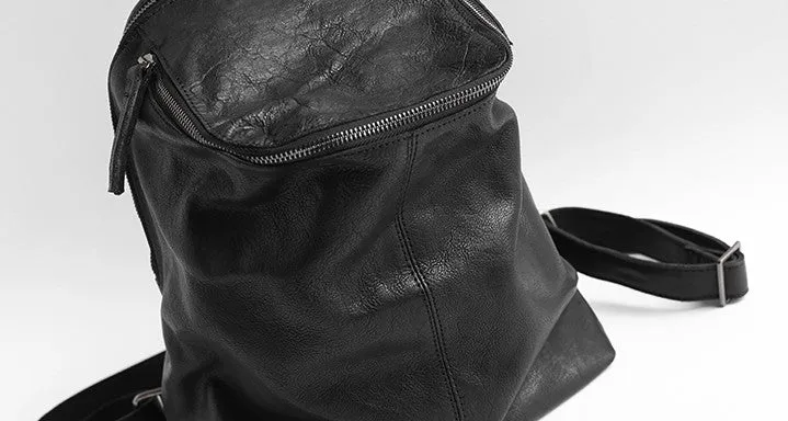 Vintage LEATHER WOMEN Barrel Backpacks School Bucket Backpacks FOR WOMEN