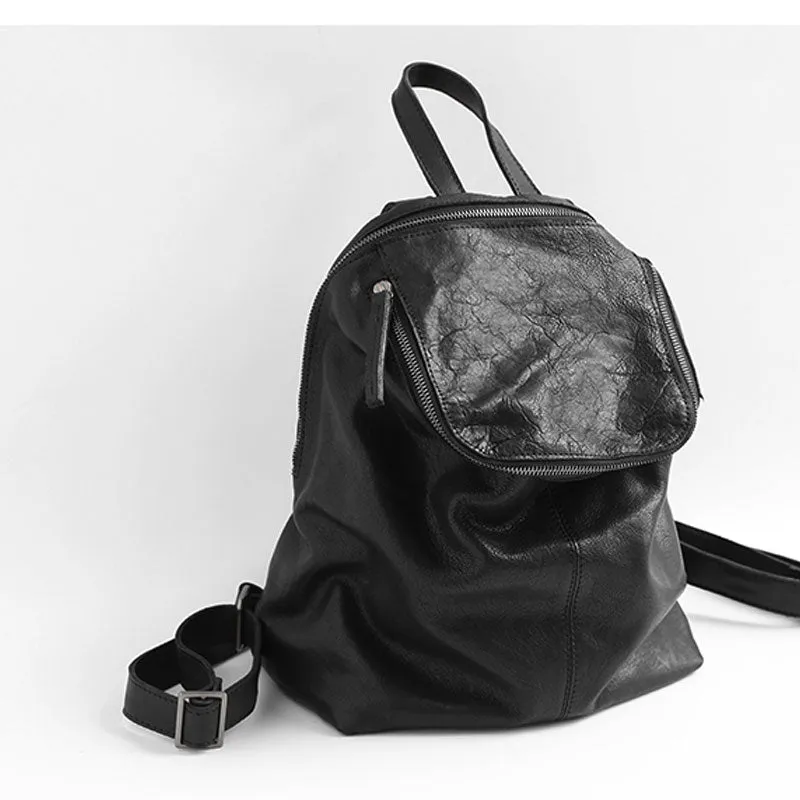 Vintage LEATHER WOMEN Barrel Backpacks School Bucket Backpacks FOR WOMEN