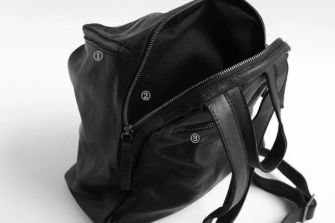 Vintage LEATHER WOMEN Barrel Backpacks School Bucket Backpacks FOR WOMEN