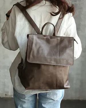 Vintage LEATHER WOMENs Backpack School Backpack Travel Backpack FOR WOMEN