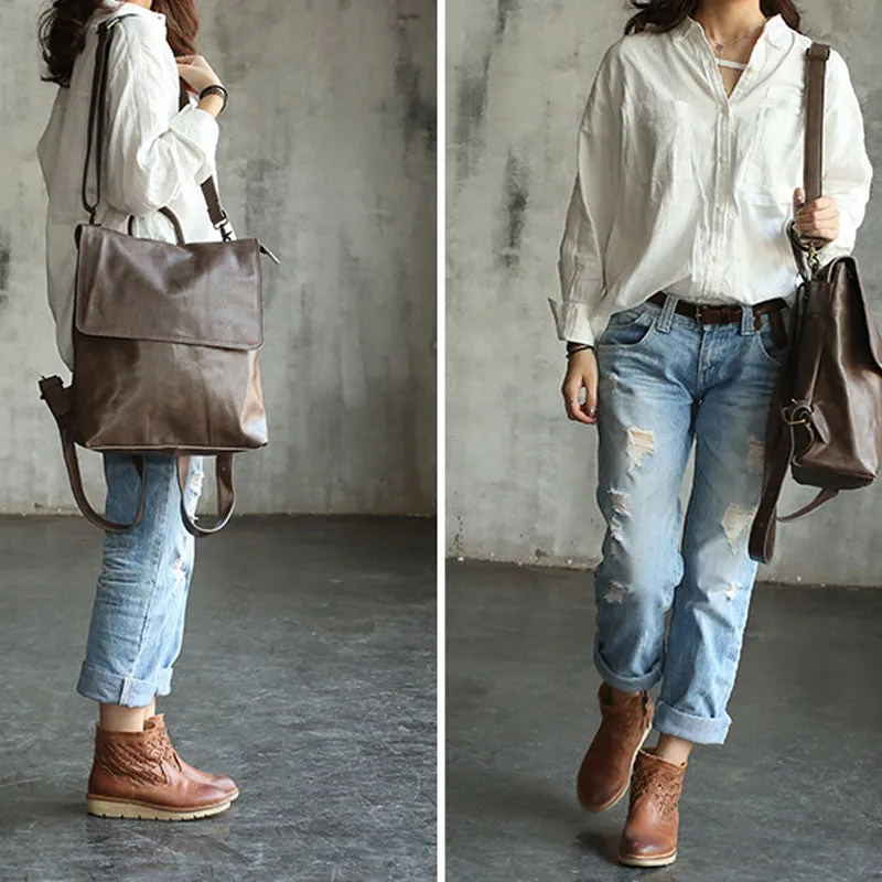 Vintage LEATHER WOMENs Backpack School Backpack Travel Backpack FOR WOMEN