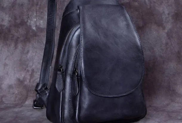 Vintage Womens Leather Backpack School Backpack Purse Small Backpack For Women