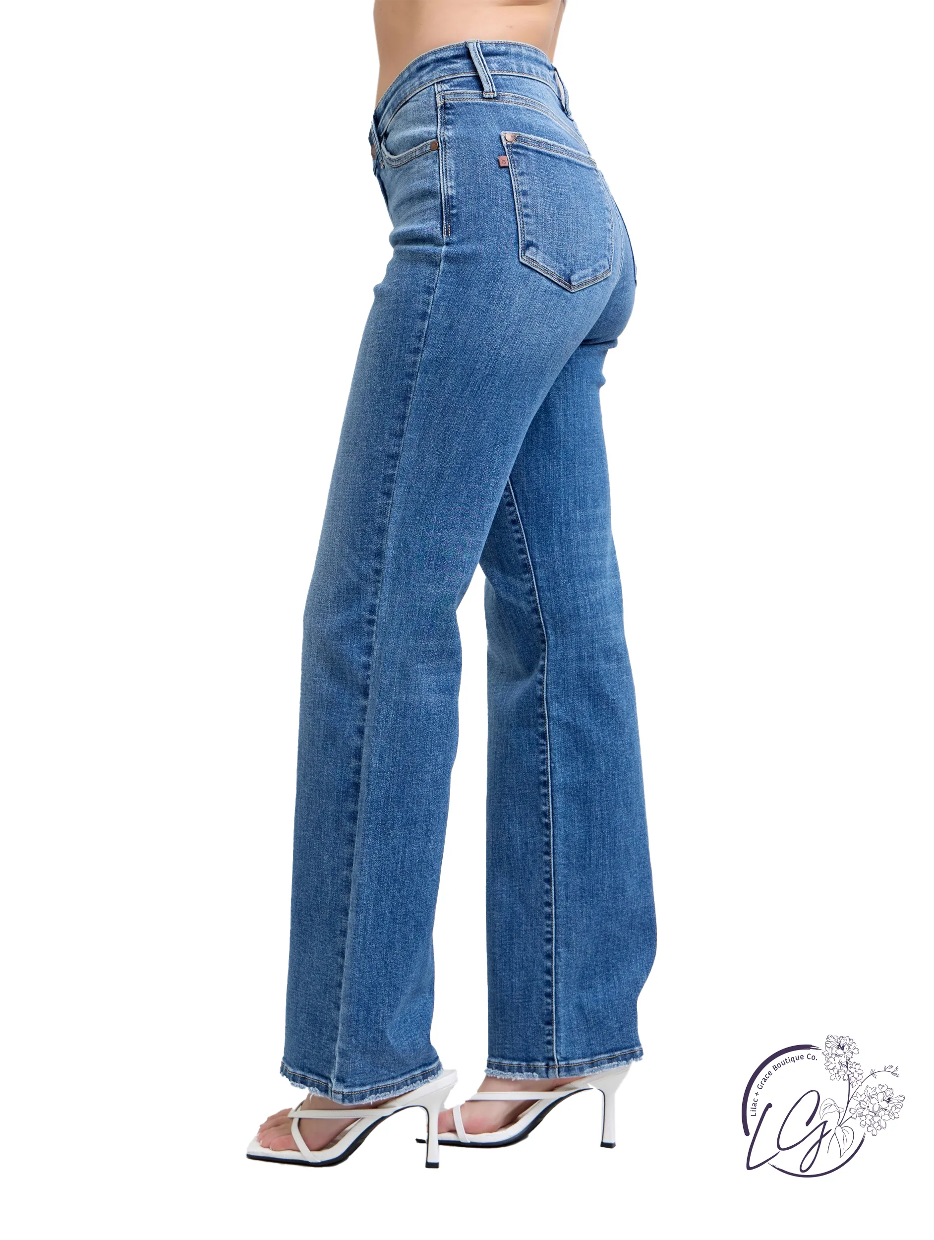 Vivienne High-Rise V-Front Waistband Vintage by Judy Blue