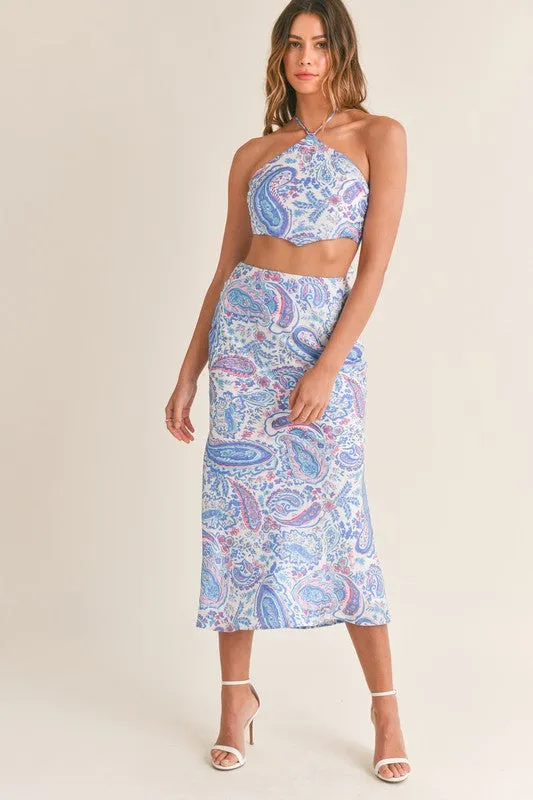 We Were Mermaid For Each Other Midi Skirt