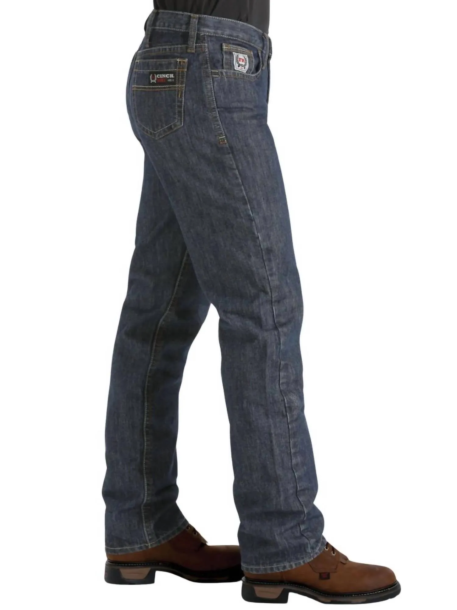 White Label Fire Resistant Straight Leg Jeans - Length 34" In Indigo