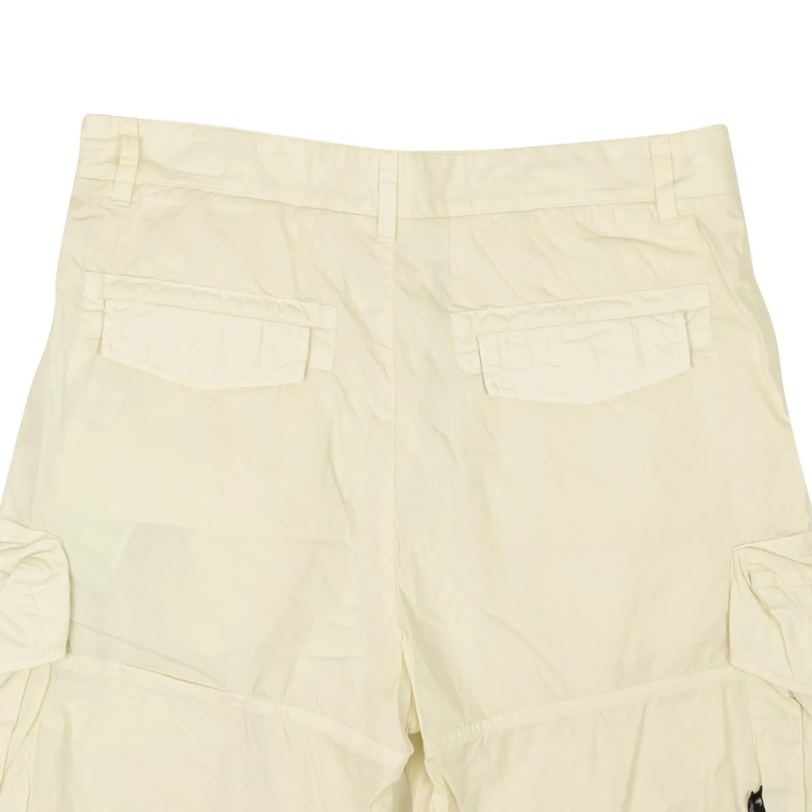 White OW Logo Utility Shorts