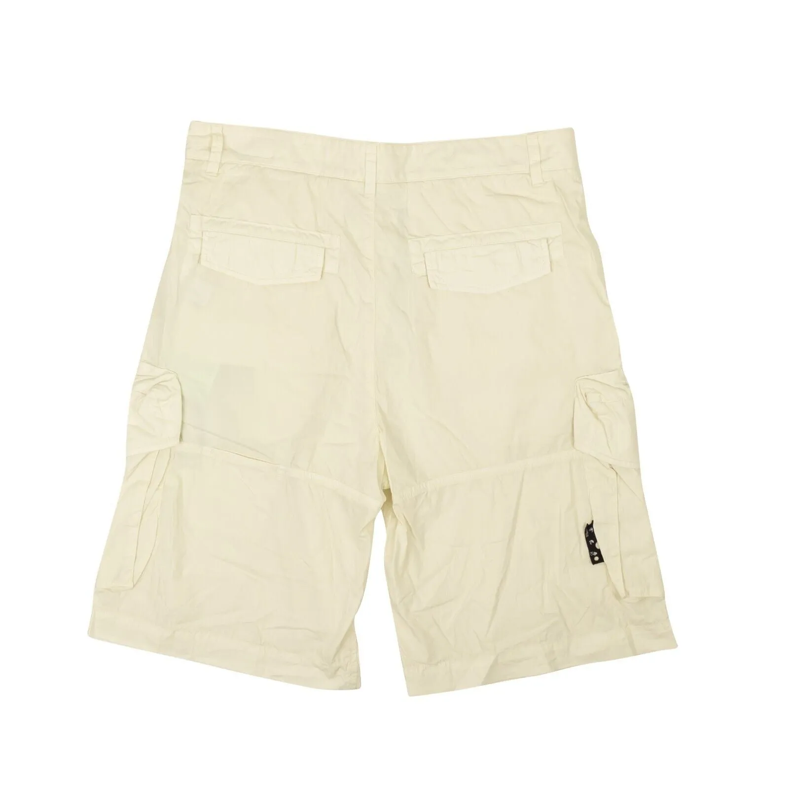 White OW Logo Utility Shorts