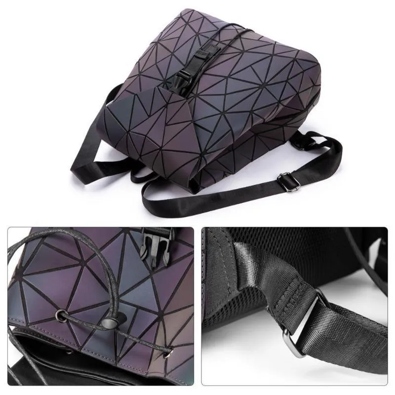 women backpack geometric & luminous color