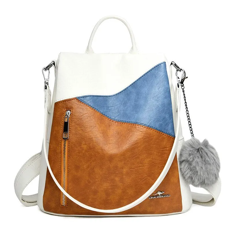 Women Backpack leather Anti Theft