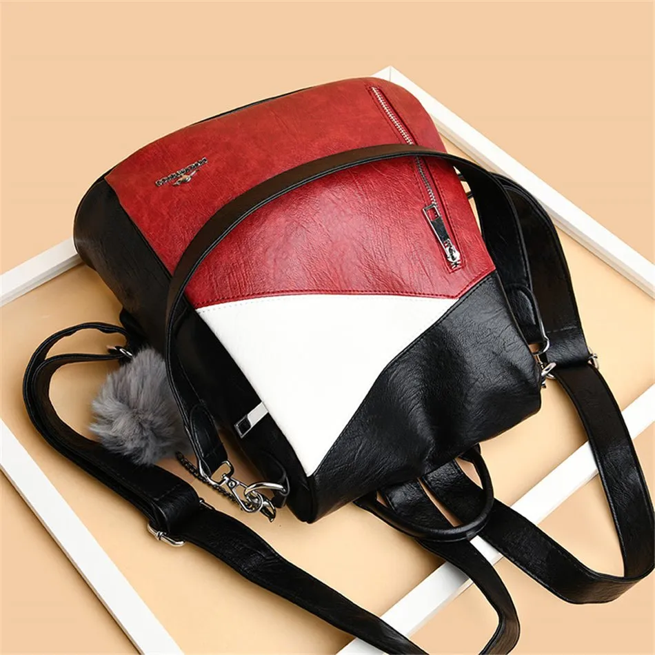 Women Backpack leather Anti Theft