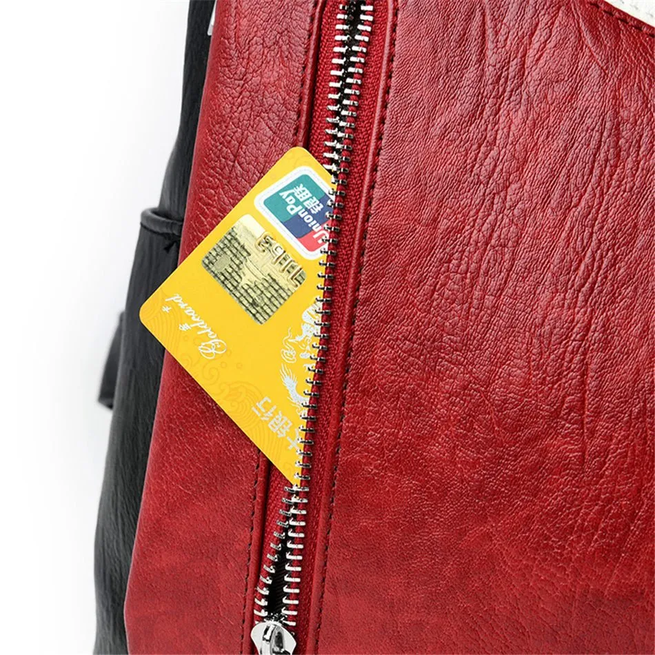Women Backpack leather Anti Theft