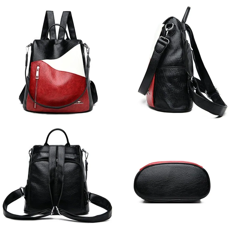 Women Backpack leather Anti Theft