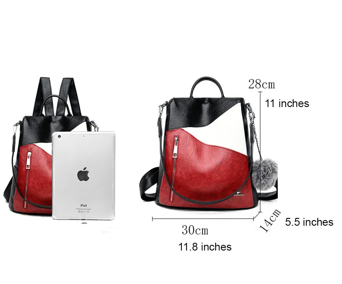 Women Backpack leather Anti Theft
