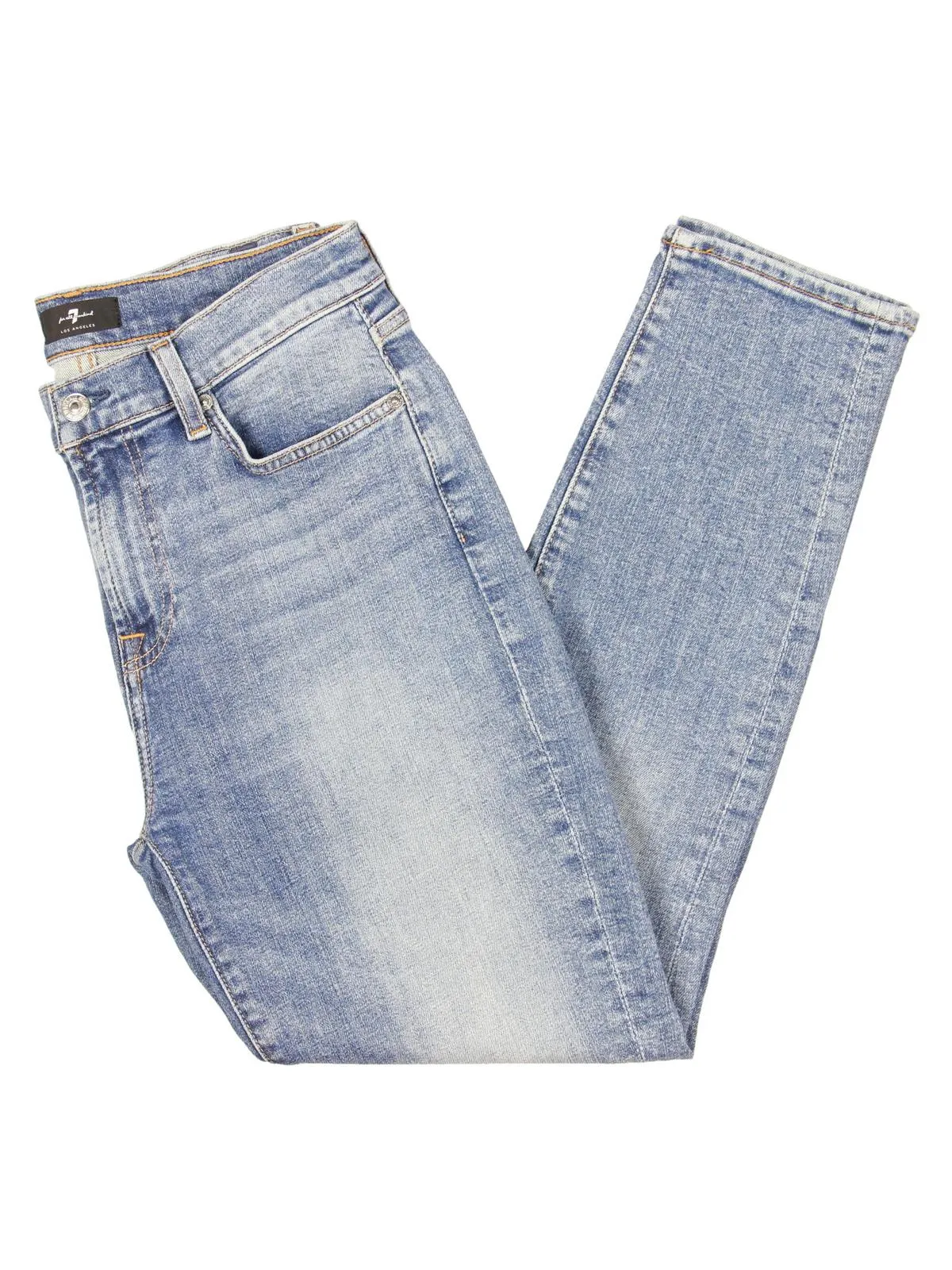 Womens Denim High Waist Straight Leg Jeans