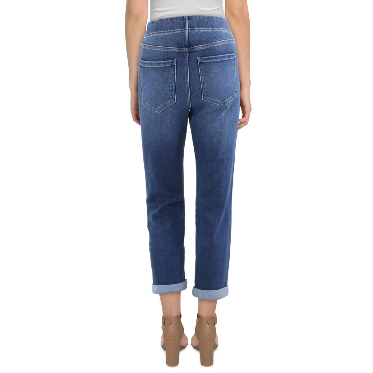 Womens Faded Denim Skinny Jeans