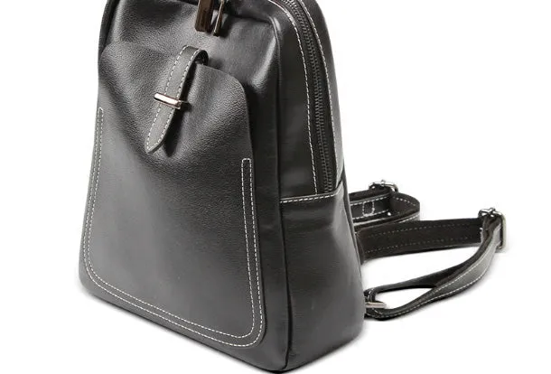 Womens Leather Cute Vintage Backpack School Backpack Purse for Women
