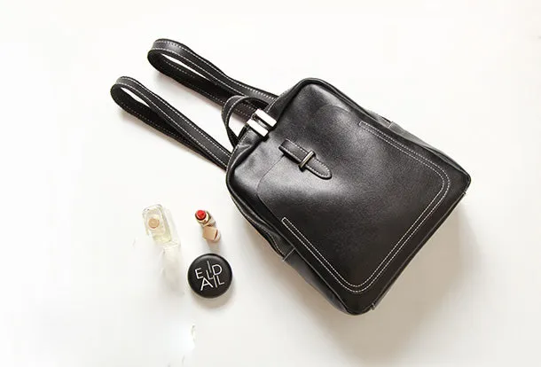 Womens Leather Cute Vintage Backpack School Backpack Purse for Women