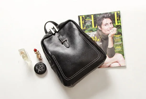 Womens Leather Cute Vintage Backpack School Backpack Purse for Women