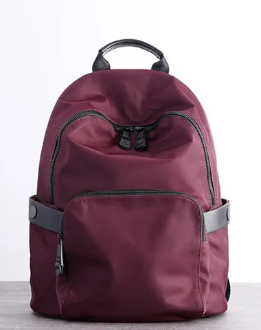Womens Nylon Backpack Best Satchel Backpack Purse Nylon Black School Rucksack for Ladies