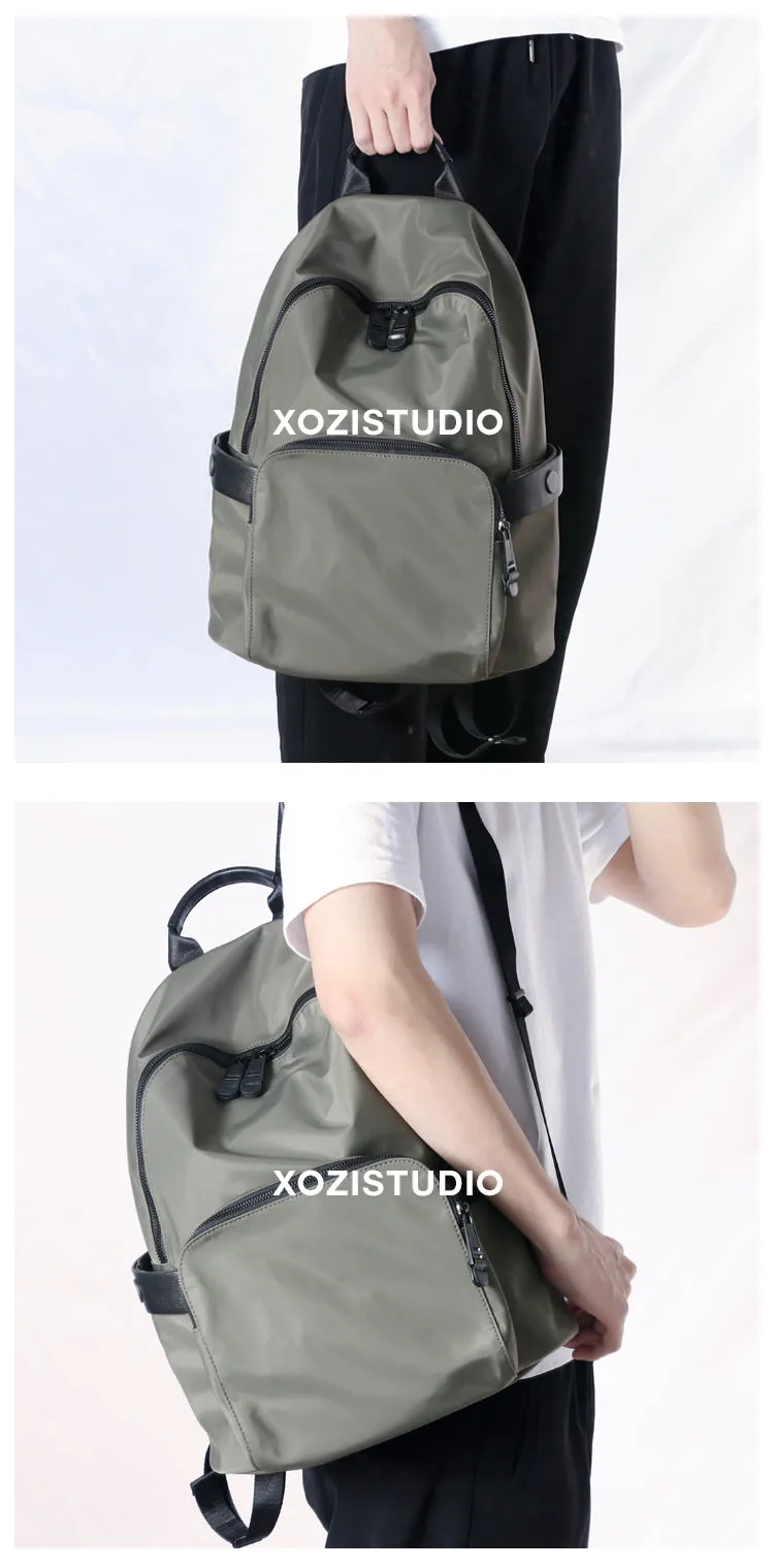 Womens Nylon Backpack Best Satchel Backpack Purse Nylon Gray School Rucksack for Ladies