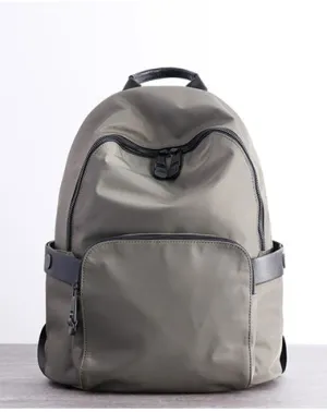 Womens Nylon Backpack Best Satchel Backpack Purse Nylon Gray School Rucksack for Ladies
