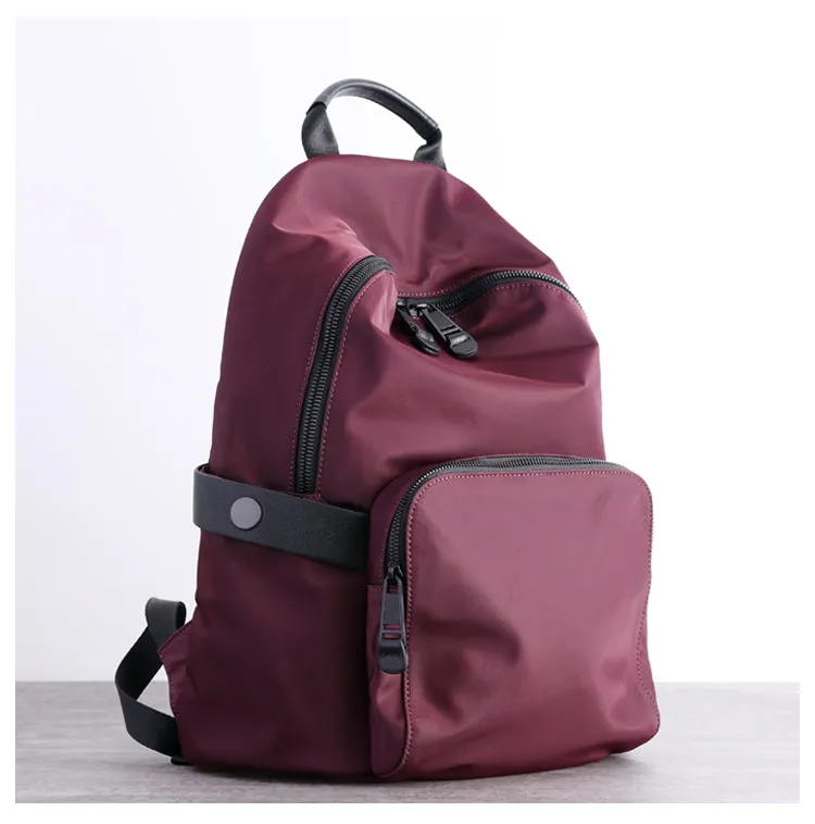 Womens Nylon Backpack Best Satchel Backpack Purse Nylon Red School Rucksack for Ladies