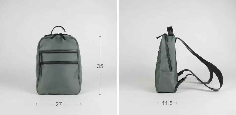 Womens Nylon Backpack Purse Gray Best Satchel Backpack Nylon School Rucksack for Ladies