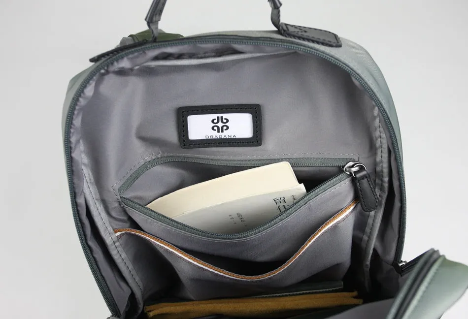 Womens Nylon Backpack Purse Gray Best Satchel Backpack Nylon School Rucksack for Ladies