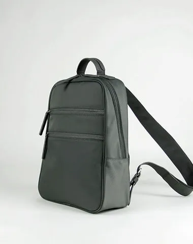 Womens Nylon Backpack Purse Gray Best Satchel Backpack Nylon School Rucksack for Ladies