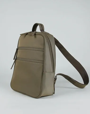 Womens Nylon Backpack Purse Light Gray Best Satchel Backpack Nylon School Rucksack for Ladies