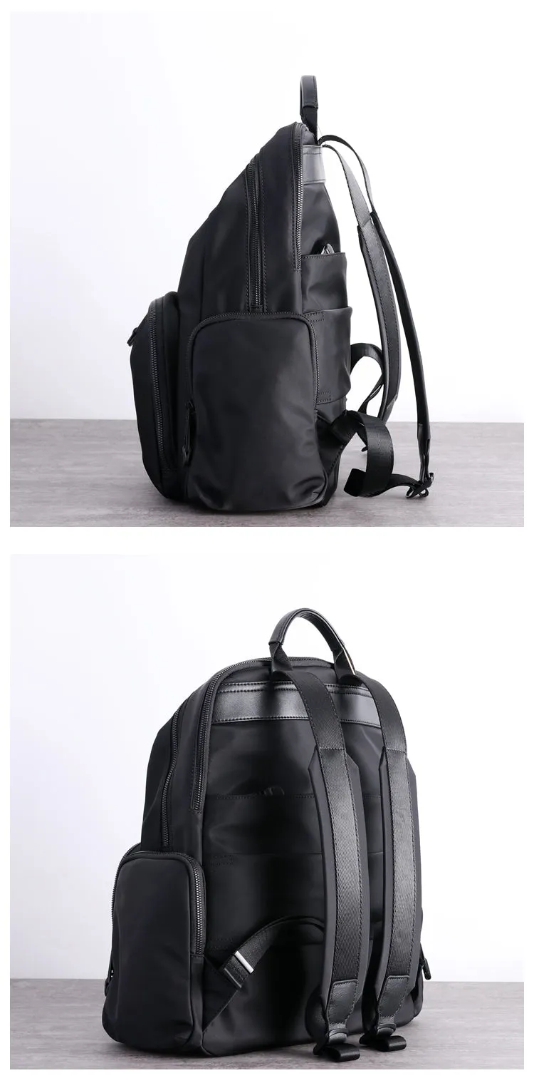 Womens Nylon Laptop Backpack Best Travel Backpack Purse Nylon Black School Rucksack for Ladies
