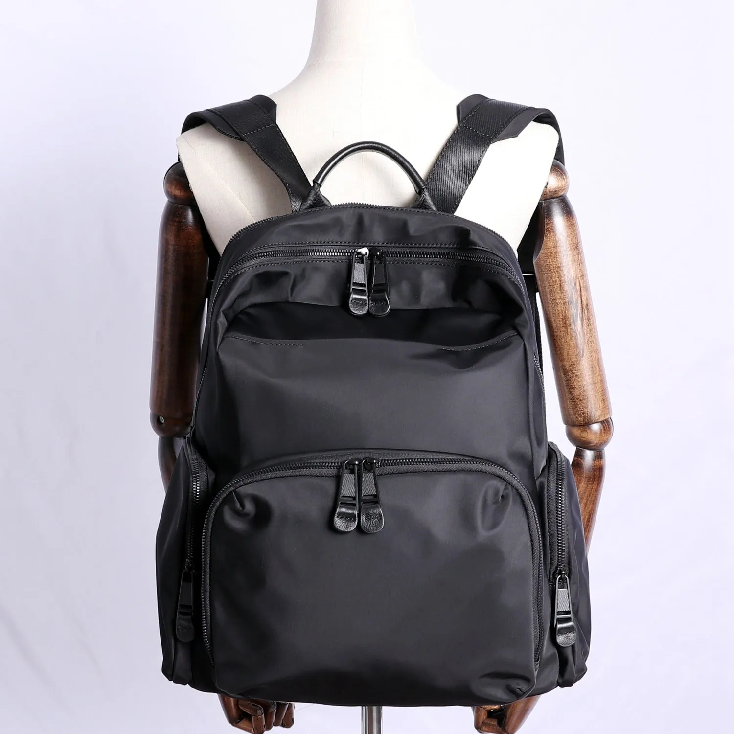 Womens Nylon Laptop Backpack Best Travel Backpack Purse Nylon Black School Rucksack for Ladies