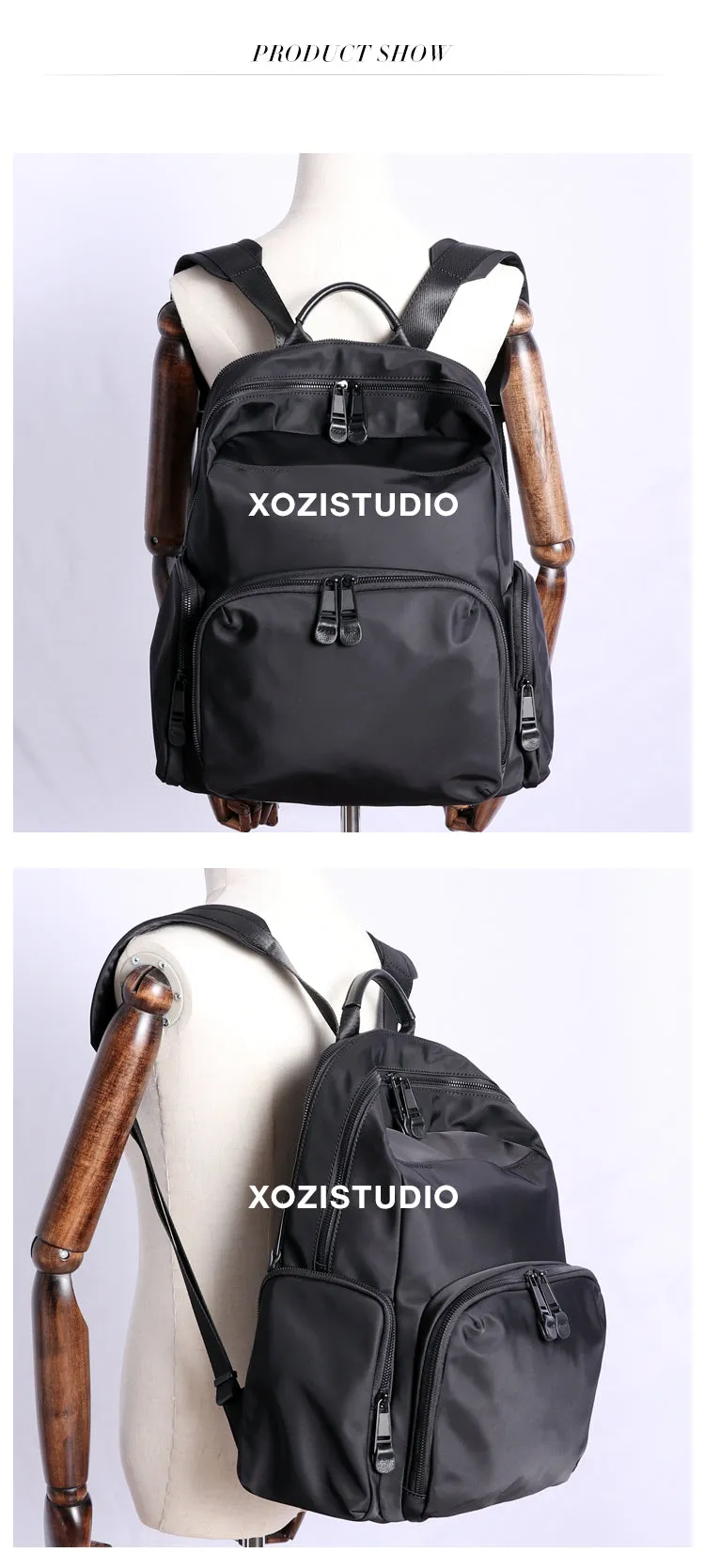 Womens Nylon Laptop Backpack Best Travel Backpack Purse Nylon Gray School Rucksack for Ladies