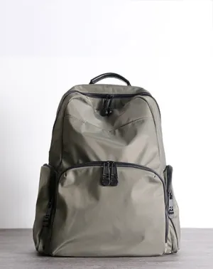 Womens Nylon Laptop Backpack Best Travel Backpack Purse Nylon Gray School Rucksack for Ladies