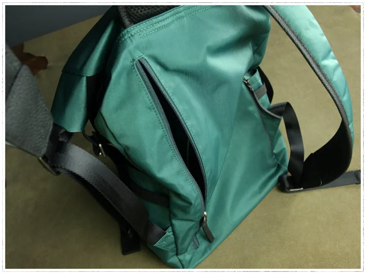 Womens Nylon Large Backpack Purse Army Green Nylon Travel Backpack School Rucksack for Ladies