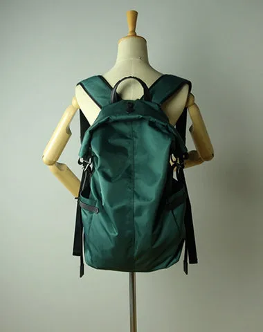 Womens Nylon Large Backpack Purse Army Green Nylon Travel Backpack School Rucksack for Ladies
