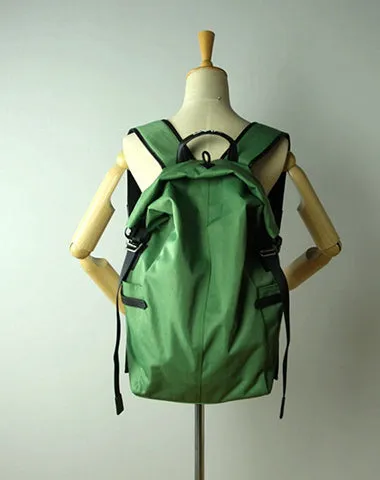 Womens Nylon Large Backpack Purse Army Green Nylon Travel Backpack School Rucksack for Ladies