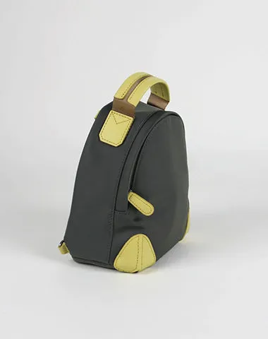 Womens Nylon Small Backpack Purse Light Gray Convertible Crossbody Bag Nylon Backpack Shoulder Bag for Ladies