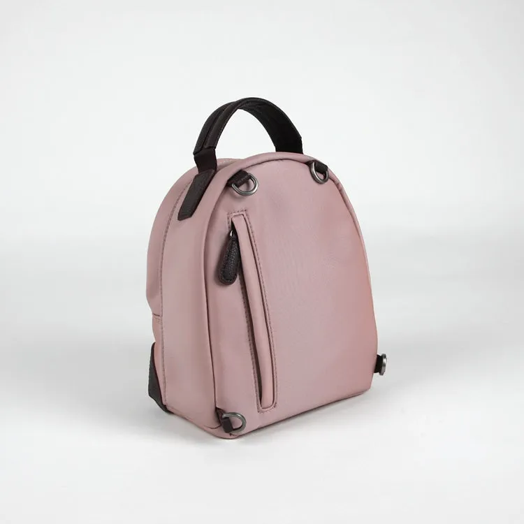 Womens Nylon Small Backpack Purse Light Gray Convertible Crossbody Bag Nylon Backpack Shoulder Bag for Ladies